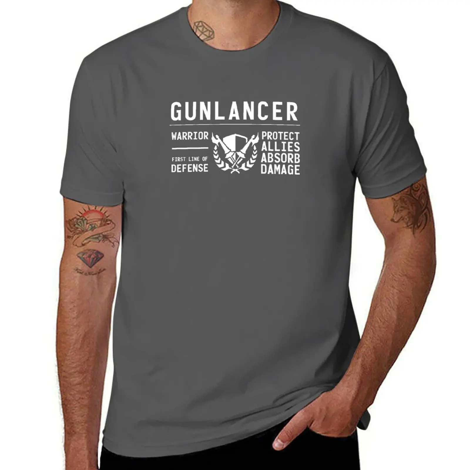 Gunlancer-Camiseta Lost Ark para hombre, camisetas de algodón pesado para hombre, Camiseta suave de algodón, camiseta de lujo para hombre