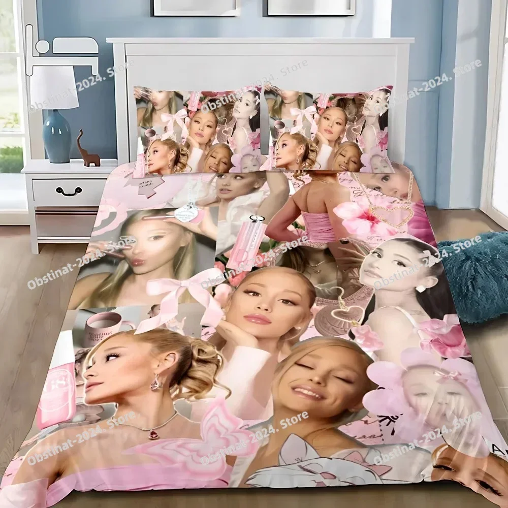 Singer Duvet Pillowcase Bedding Set Adult Boy A-Ariana G-Grande Girl Bedroom Decoration Children Gift Single Double Large Size