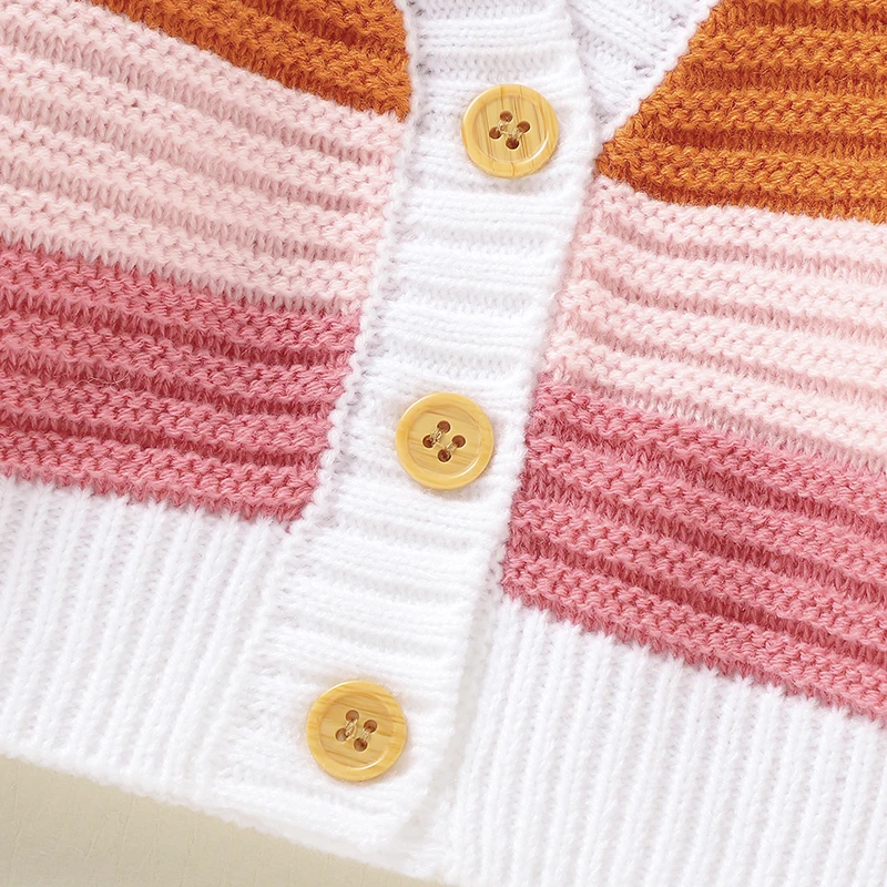 Jersey de punto suave de manga larga con botones para niña - Invierno - imagen 3