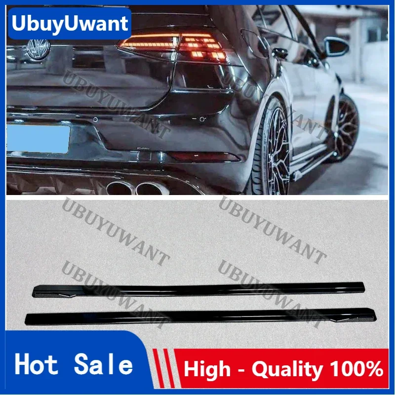 For VW Golf 7 7.5 MK7 7.5 R/GTi R-Line（Not for standard）2014-2017 GOLF 4PCS T C R Style ABS Racing Car Bodykit Side Skirts