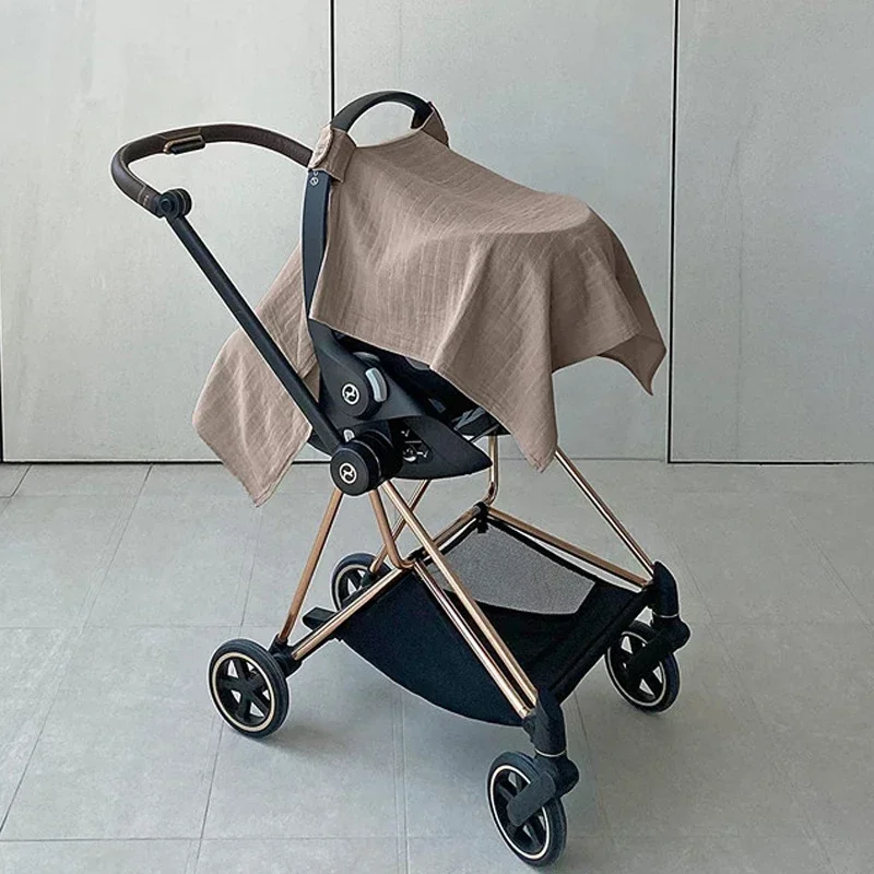 

Baby Safety Seat Sun Shade Baby Stroller Cover Cotton Material Breathable Windproof Sun Proof Baby Cover