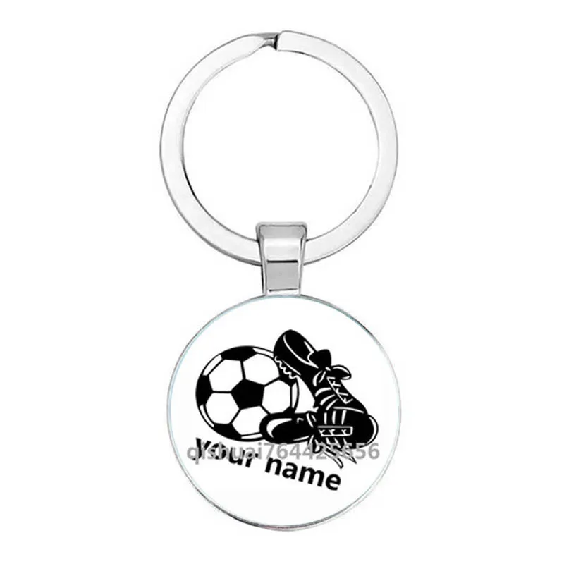 Portachiavi con nome personalizzato fai da te da calcio per giocare a portachiavi da ragazzo, portachiavi fai da te per gli amanti del calcio, portachiavi regalo di moda per Foo