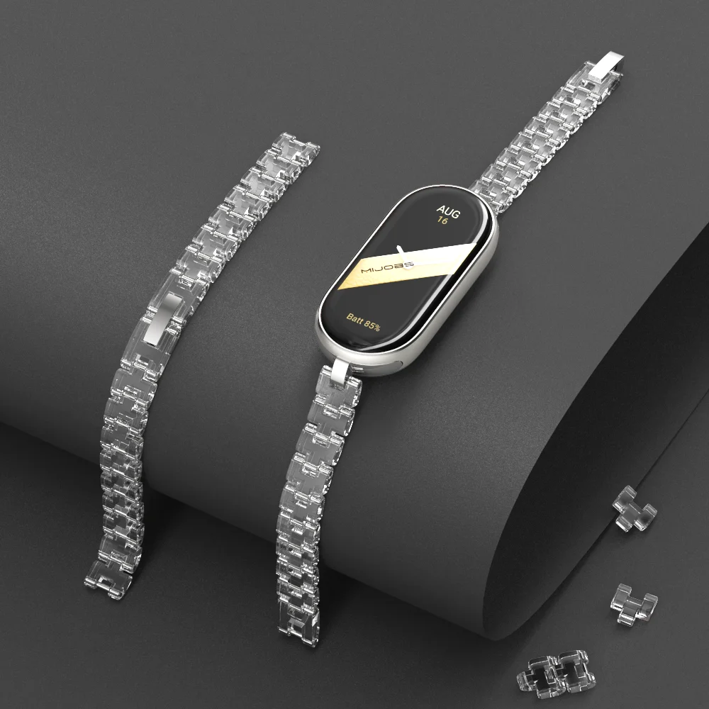 Correa de mujer para Mi Band 10 9 8 pulsera para Mi Smart Band 9 Correa para Mi Band 8 7 6 5 4 3 PC correa de reloj Mi Band 6