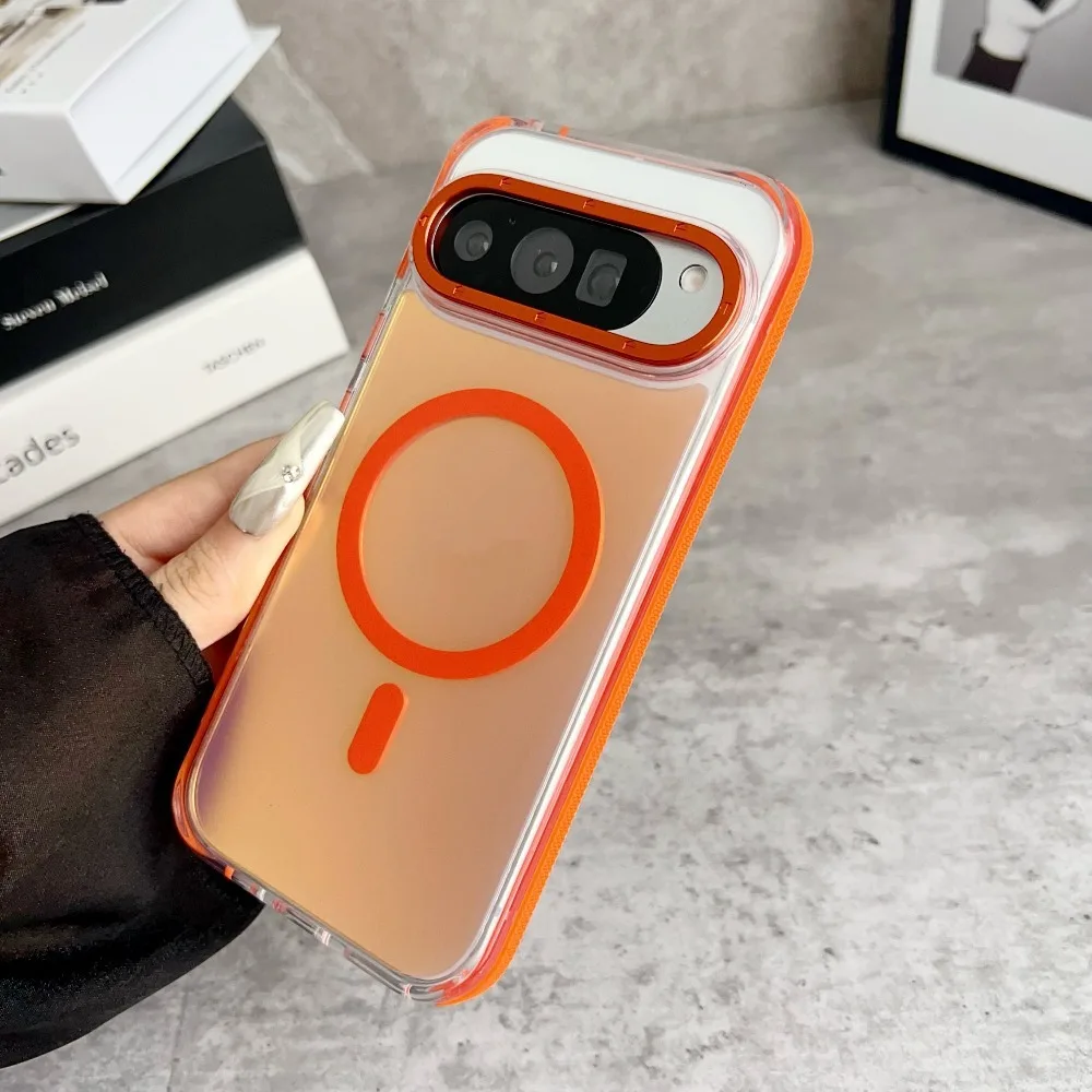 Fashoin Cool Trendy Color Changing Magnetic Case for Google Pixel 10 Pro 9 Pro XL High Quaity TPU Acrylic Anti Shock Shockproof