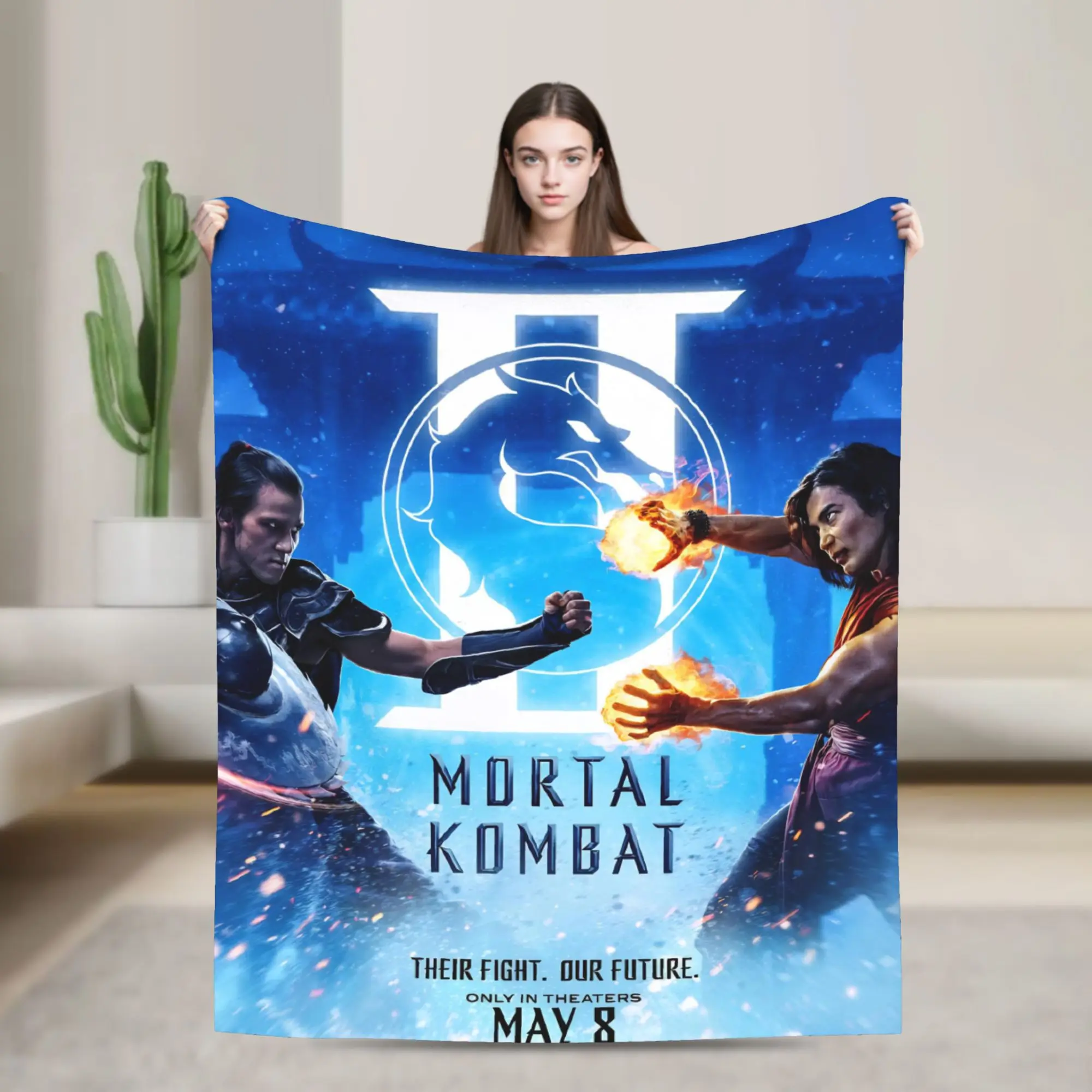 Mortal Kombat II Moive 2026 Blanket Multiple Sizes Super Soft and Warm  Throw Blankets for Sofa Couch and Bed