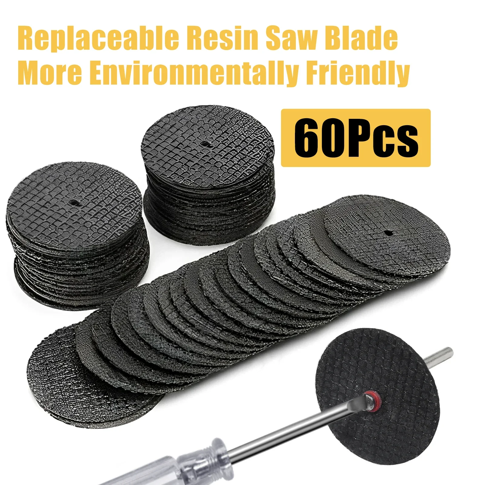 60 قطعة أداة دوارة قطع عجلات 1-1/4 بوصة أقراص عجلة قطع الألياف الزجاجية المقواة مع 8 قطعة 402 مماسك لقطع المعادن