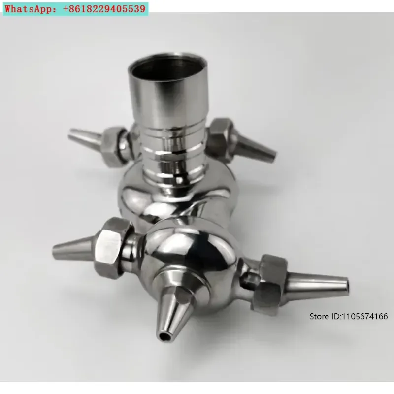 Sanitary grade stainless steel horn cleaner can washer threaded double cycle cleaner