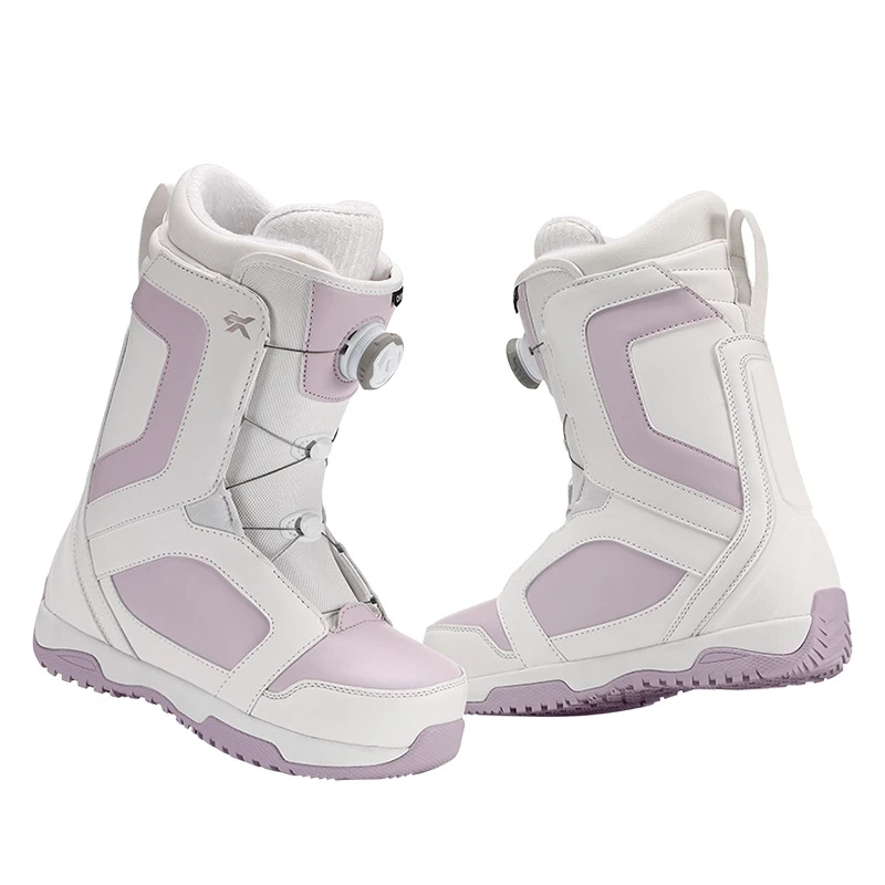 New Adult Single Board Sknow Boots with Steel Wire Buckle Outdoor Waterproof and Warm Ski Shoes