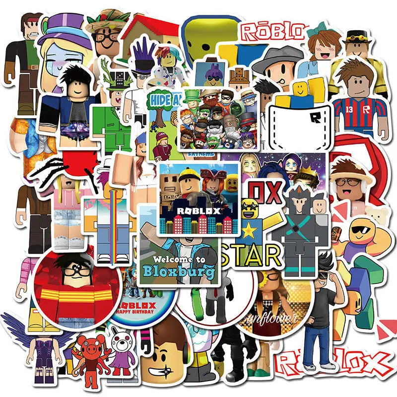 50/100 Sheets Game Roblox Sticker Cartoon Doodle Pvc Suitcase Anime Phone Case Computer Decor Patch Child School Supplies Gift