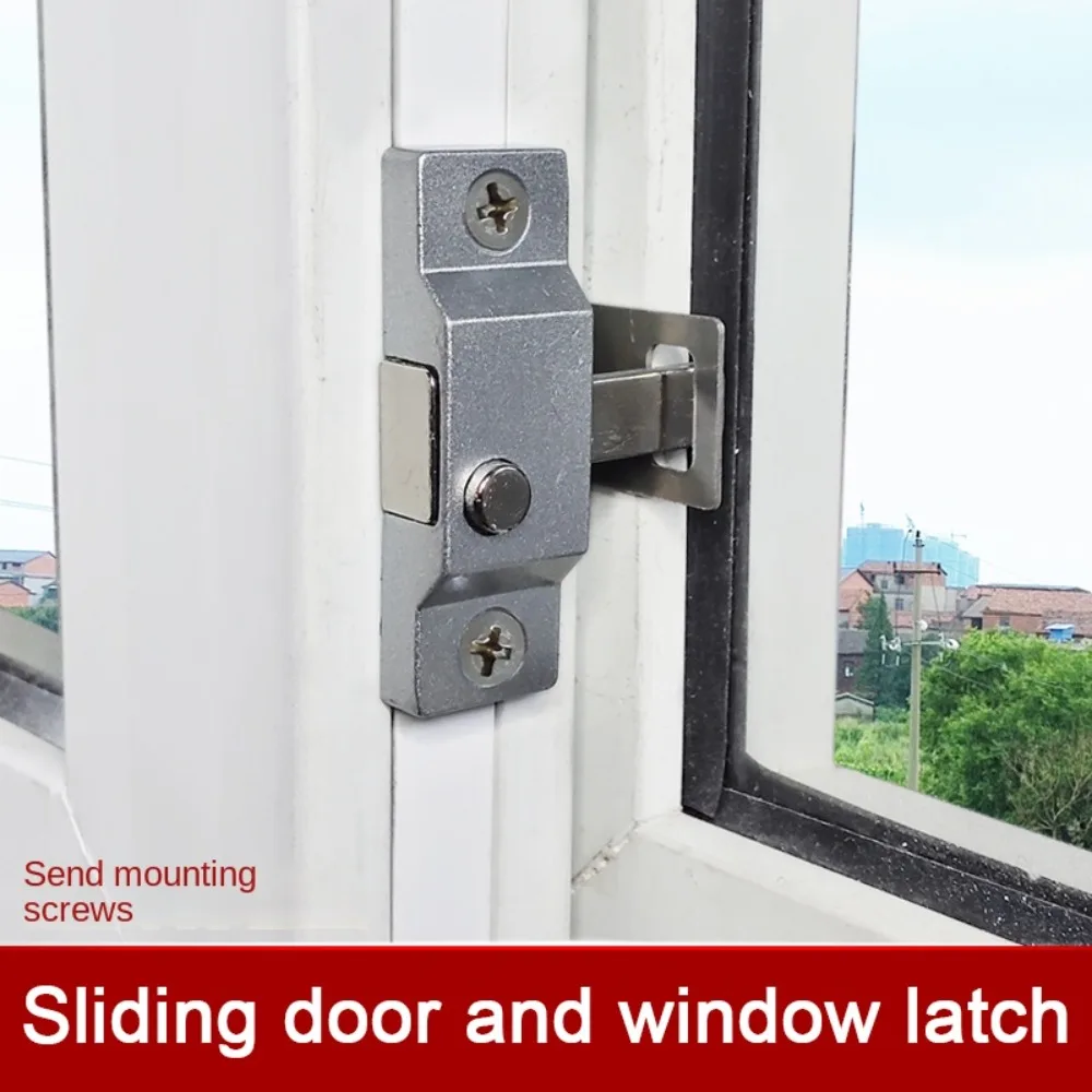 Creative Zinc Alloy Sliding Door Latch Hardware Durable Spring Latch Anti-theft Door Hasps Lock Door