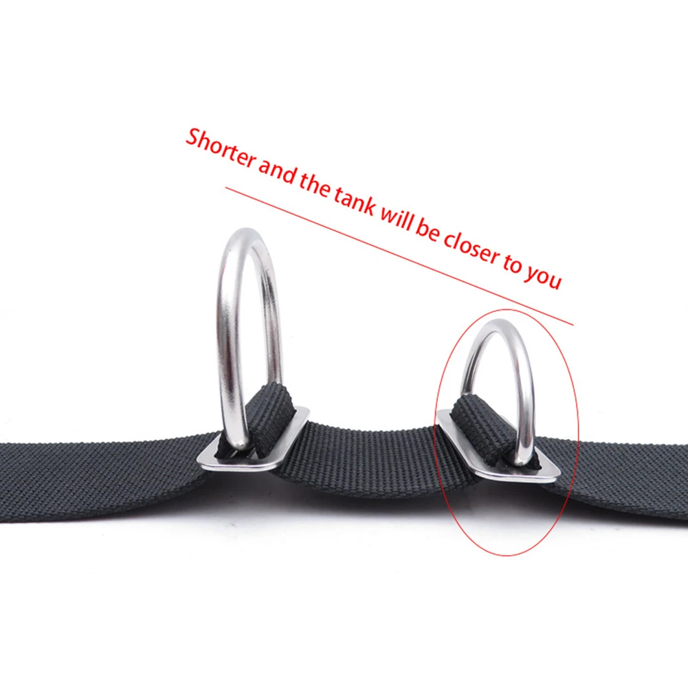 1/2 Pair Scuba Diving D Ring Buckle+Stainless Steel Webbing Belt Keeper Fits All Standard 2\