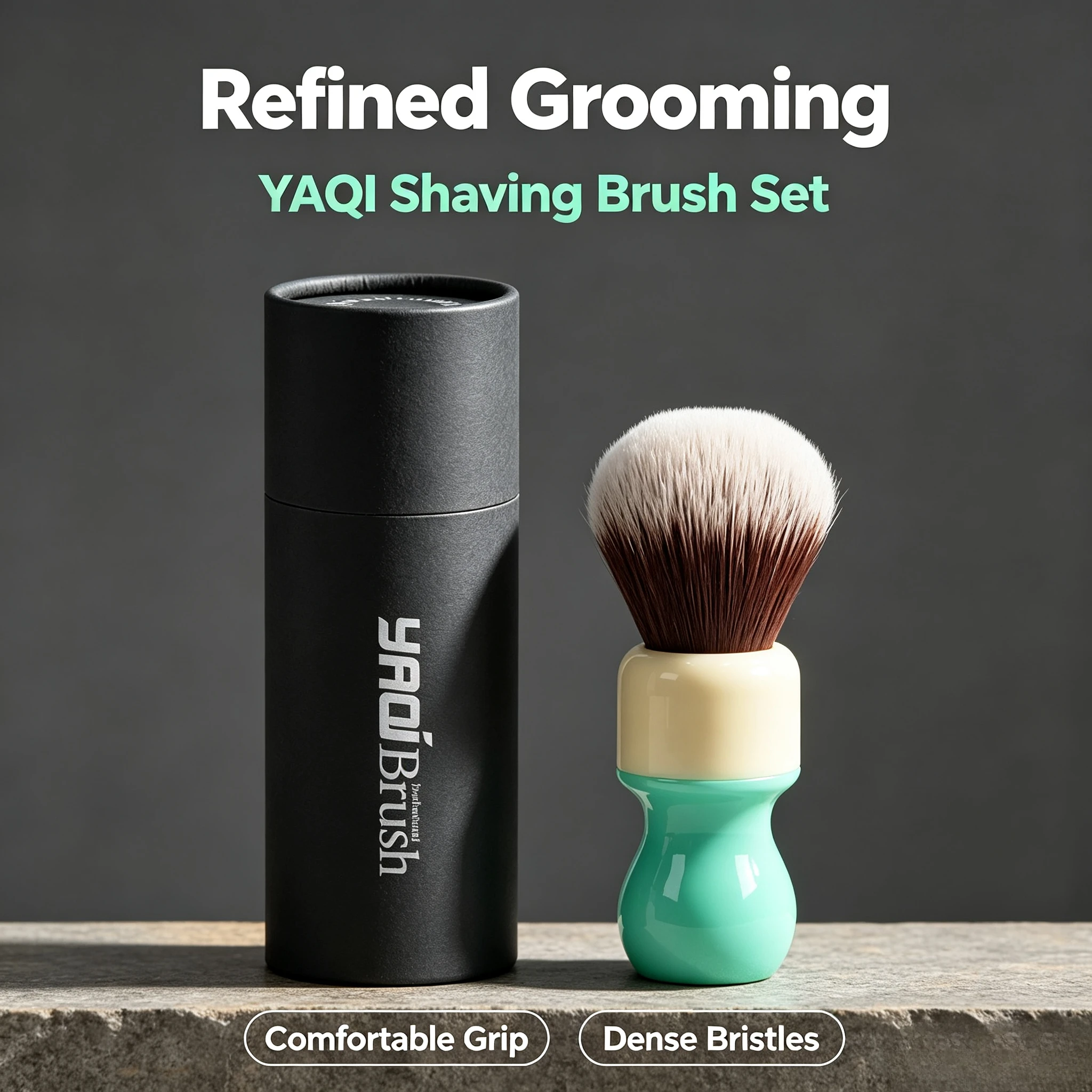 2026 Yaqi Surf Synthetic Hair Shaving Brush 22mm for Men with Logo - Premium Quality Men's Shaving Brush