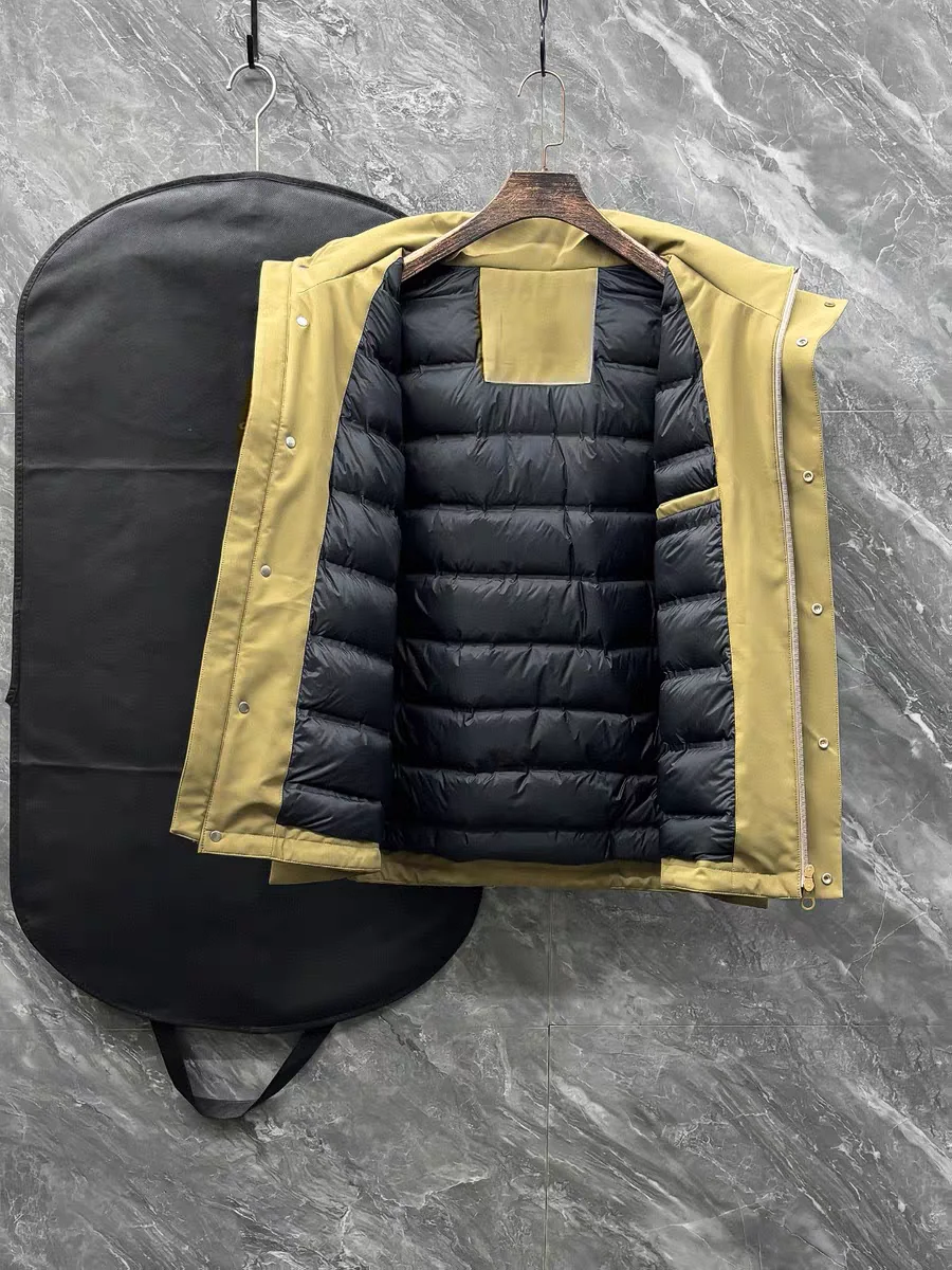 سترة LP Italian 25aw 90 White Duck Down بغطاء للرأس #3