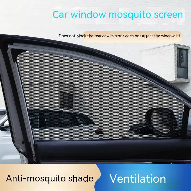 Car sunshade sunshade net anti-mosquito net screen window sunscreen car window cover outdoor anti-mosquito cover