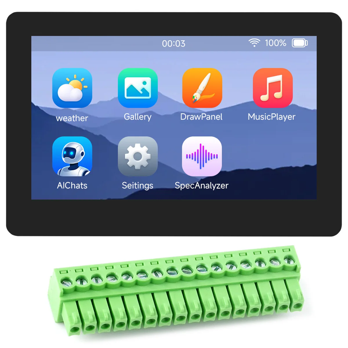 Waveshare ESP32-S3 4.3inch AI Voice Touch Display Development Board, 800 × 480 Resolution, 5-Point Touch, Dual-MIC Array