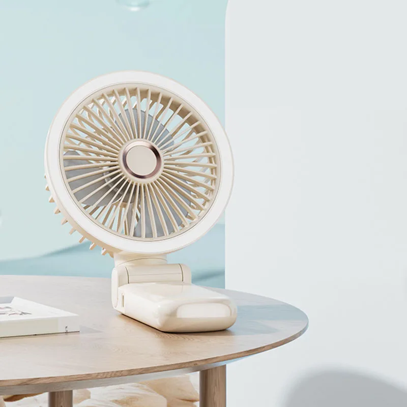 Versatile Foldable & Oscillating Fan – Handheld, Baby Stroller Clip-On, Super Quiet with Long Battery Life for Home/Dorm Use