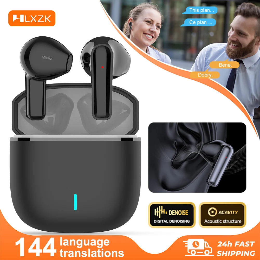 

Real-time Translation Earphone Wireless Bluetooth 5.4 ENC Headphones 144 Languages Translator Headset Low Latency Gaming Earbuds