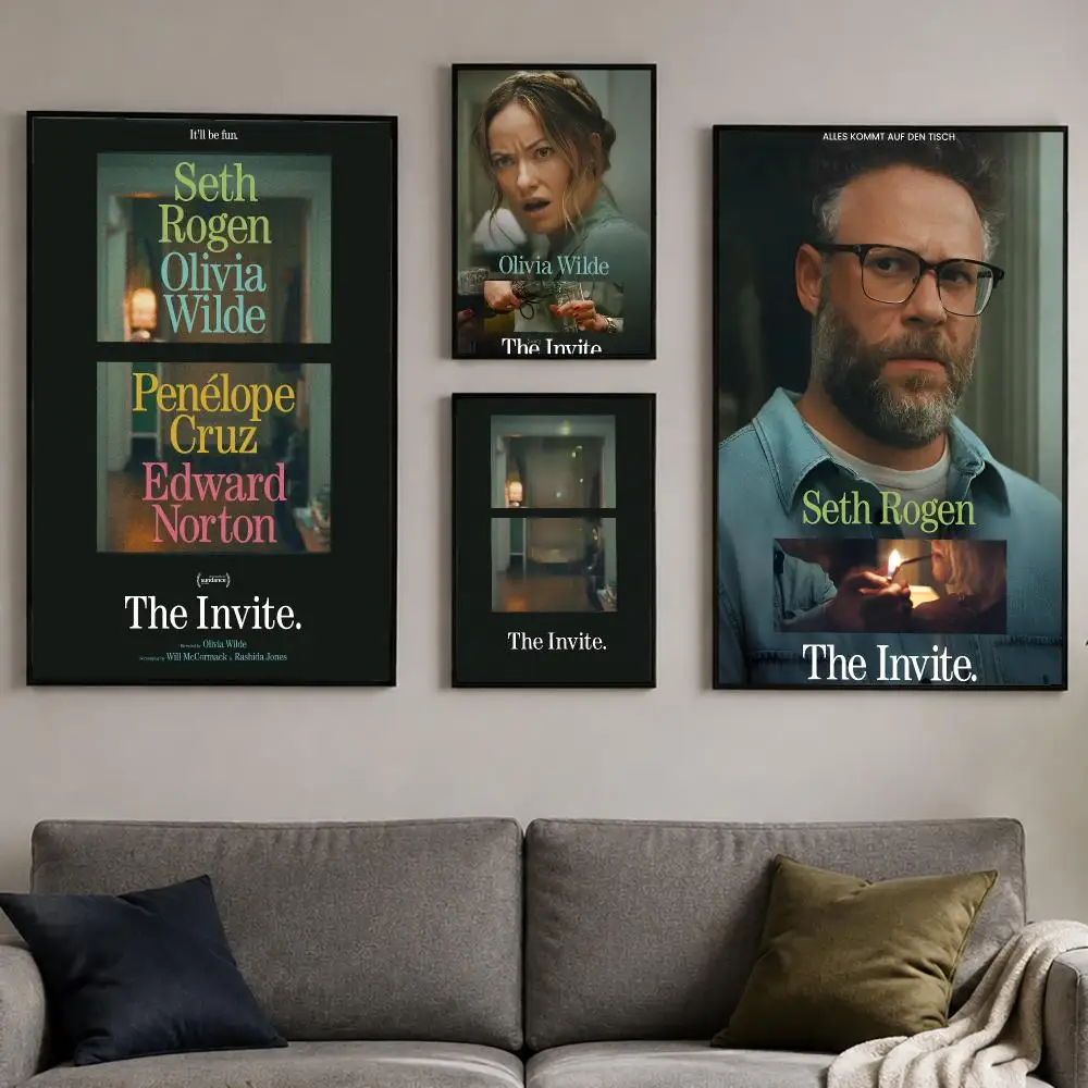 Film T-The Invite Poster PP Self-Adhesive Wall Sticker Bedroom Gaming Cafe/Bar Vintage Aesthetic Decor Ideal Gift