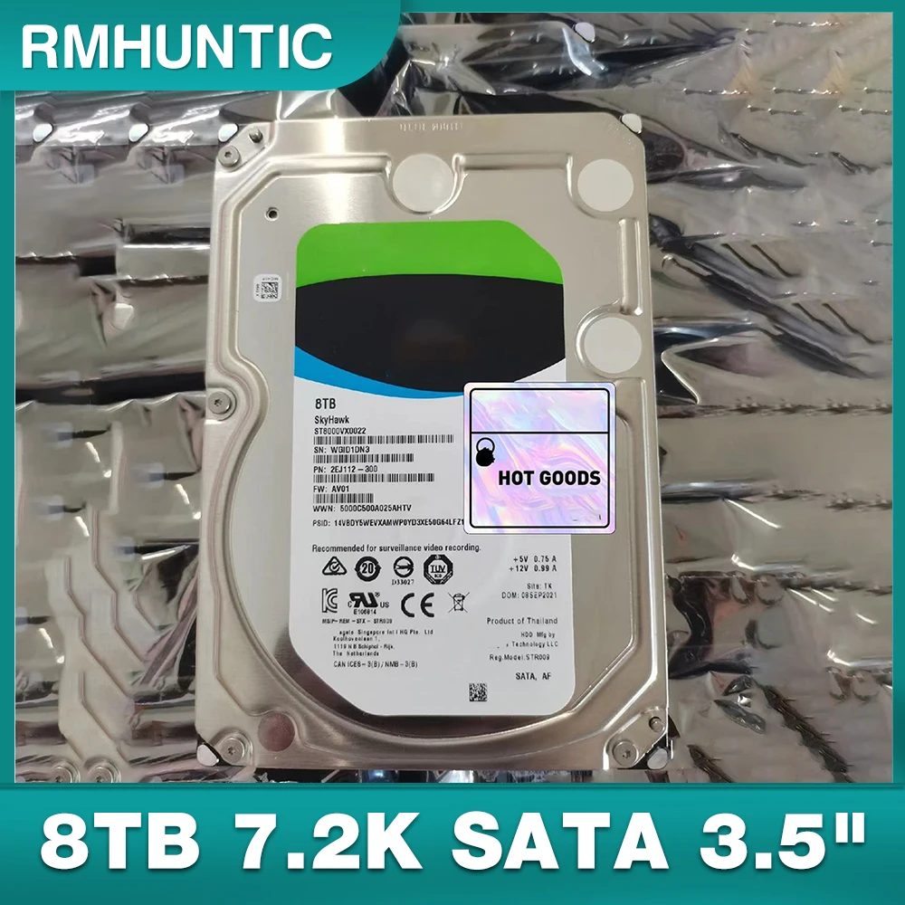 Новый мониторинг ST8000VX0022 Выделенный жесткий диск 8 ТБ 7,2 K SATA 3,5 "жесткий диск