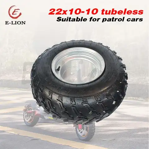 ATV 10인치 알루미늄 합금 앞뒤 철제 휠 (22x10-10, 23 21 22x7-10 타이어용) 4륜 ATV 고카트 휠 부품