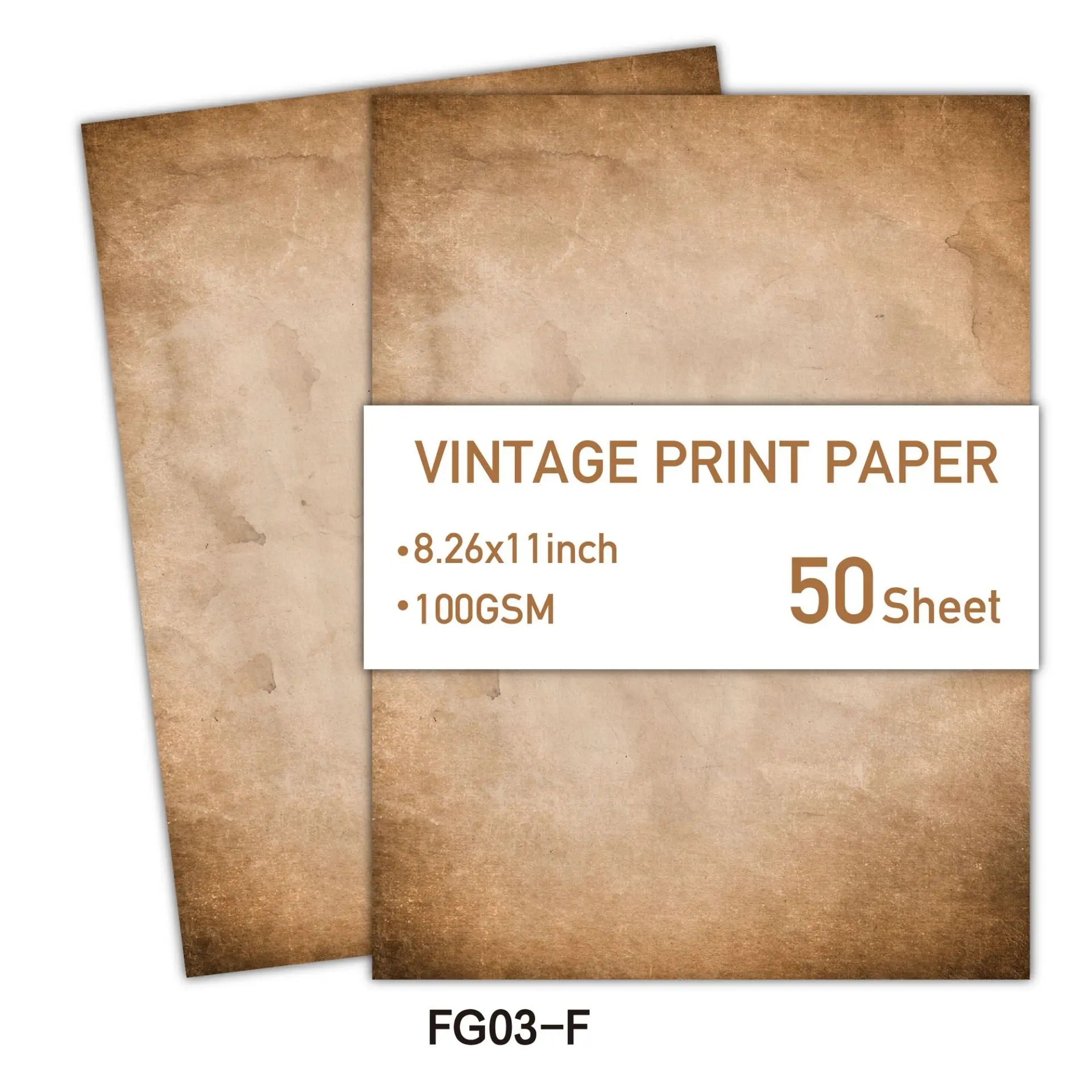 50 Sheets Vintage Design Paper A4 Double-sided Letter Paper Great for Vintage Invites and Letters DIY Handbook Book Decoration