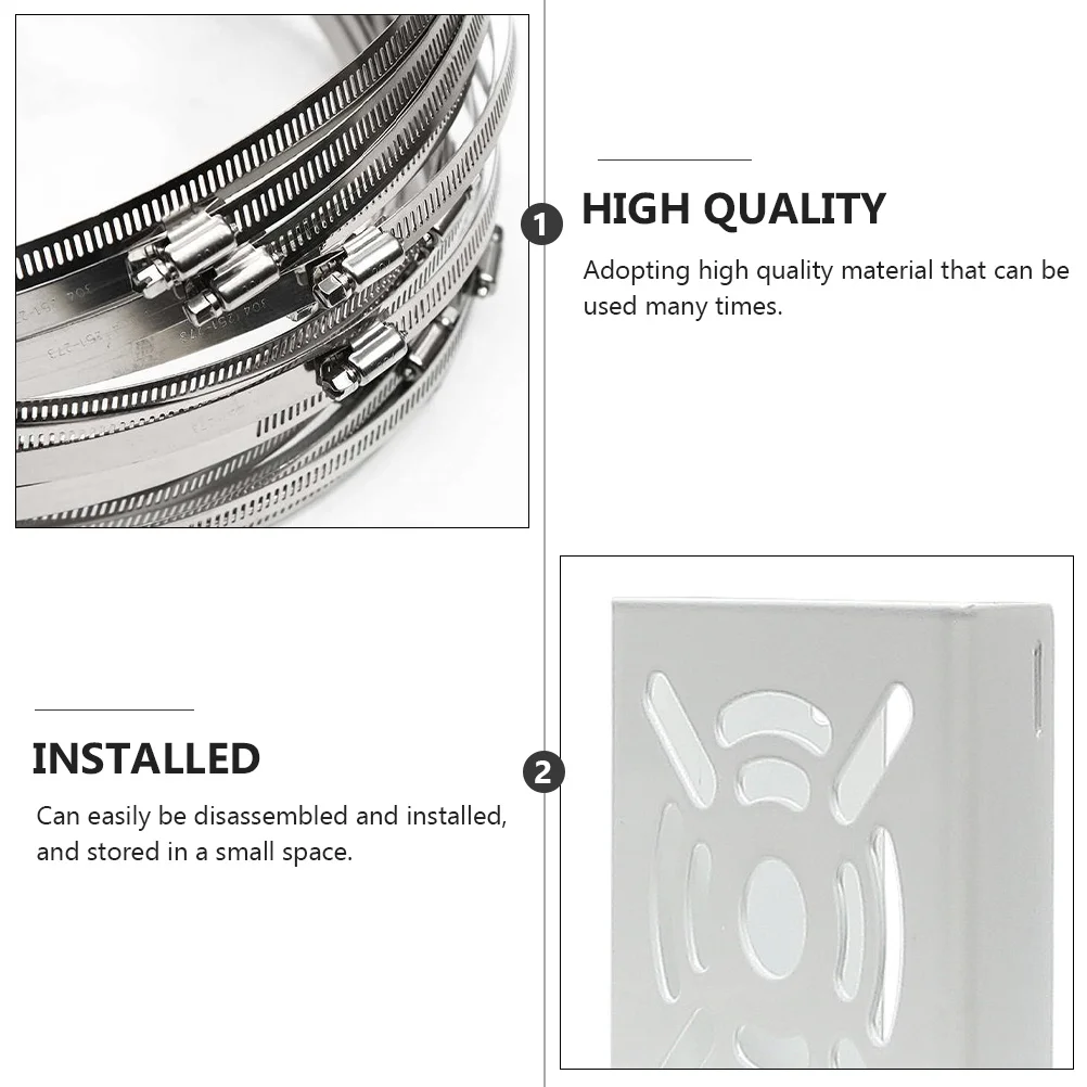 

Monitoring Bracket Steel Loop Metal Security Camera PTZ Dome CCTV Pole Mount Adapter