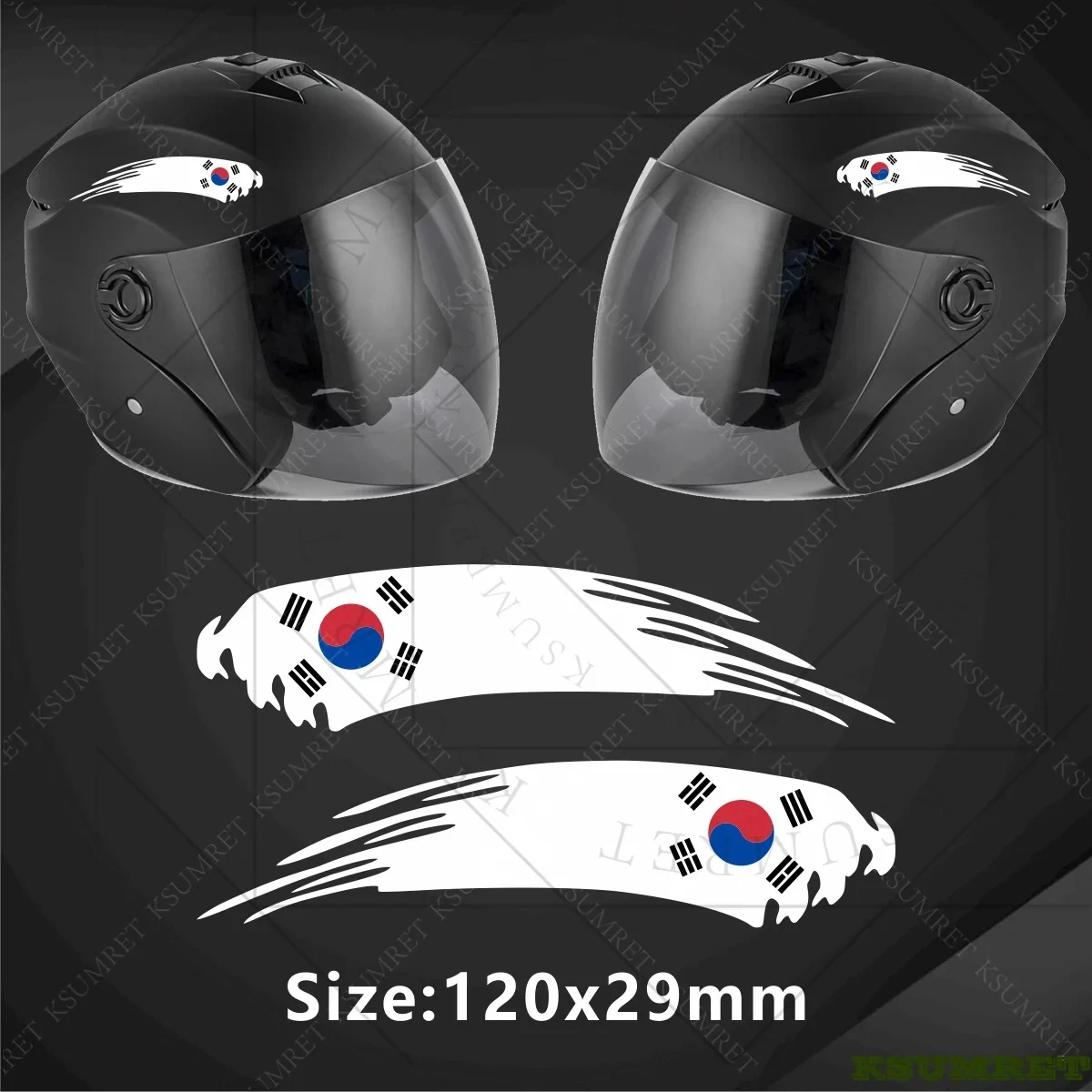 Reflective Motorcycle Stickers Motorbike Fuel Tank Helmet Front Fairing Decal Logo Car Bike Laptop Korea National Flag Sticker