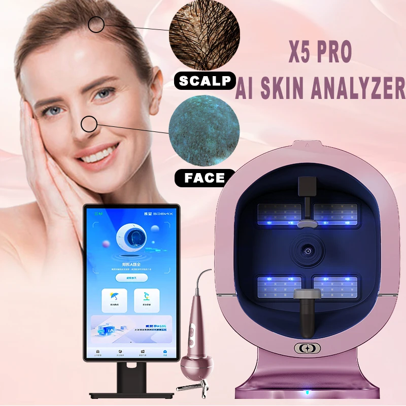 Gesichts Schönheit Detektor Haut Diagnose Instrument 3D Haut Scanner Professionelle Gesichts Inspektion Maschine Kopfhaut Analyse Gerät