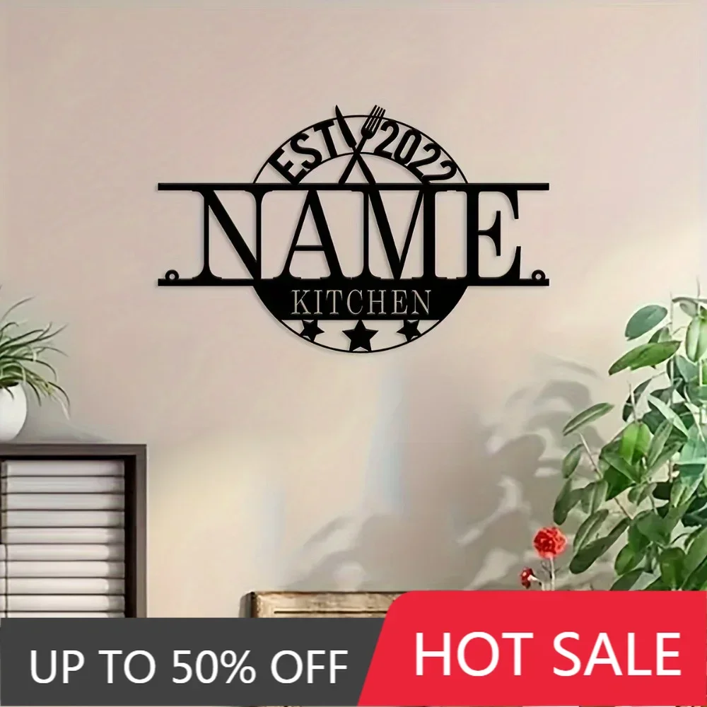 

Home Decor,One-of-a-Kind Handmade Personalized Retro Metal Wall Hanging with Easy - To - Hang Design for Kitchen and Various Are