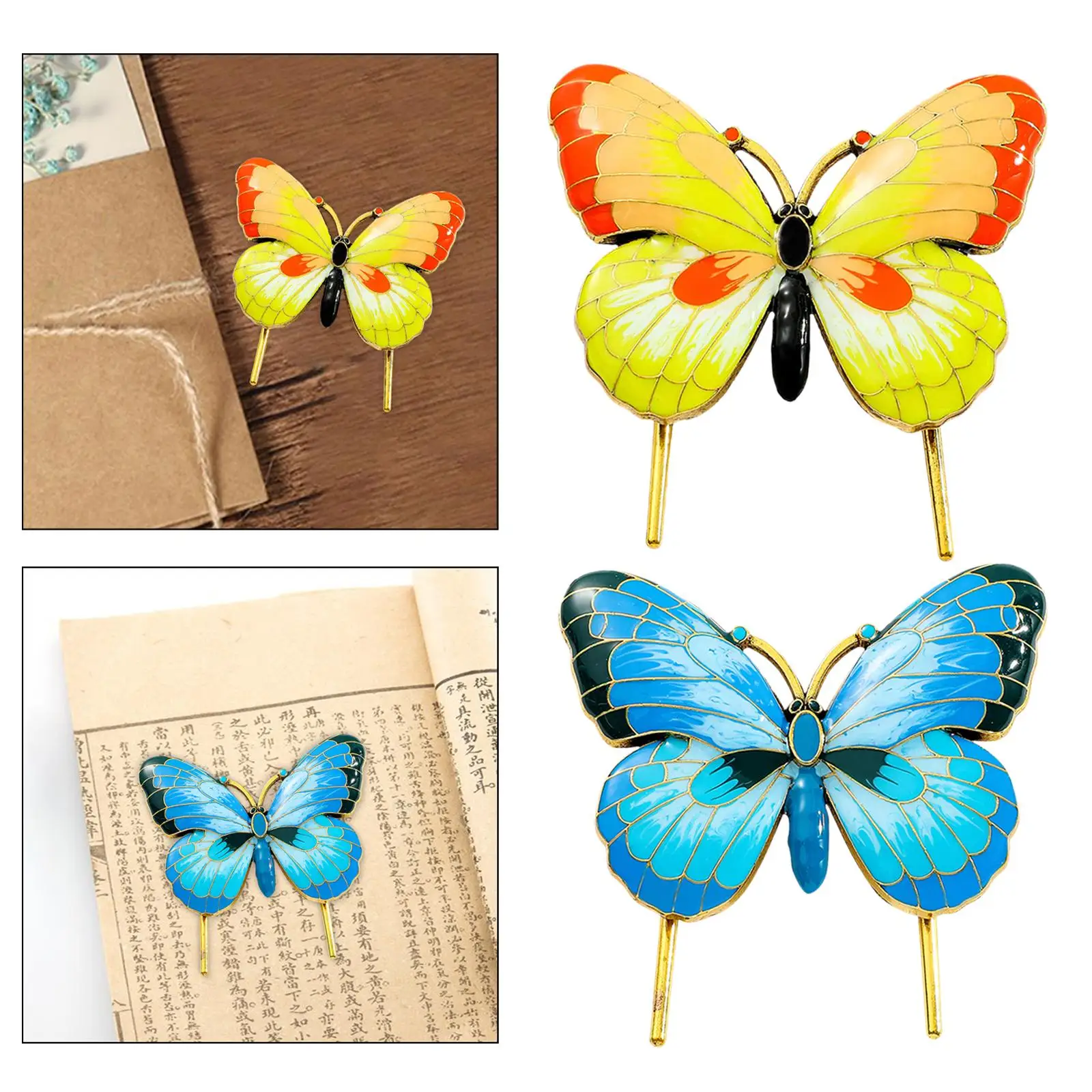 Metal Bookmark Book Page Marker Alloy Vintage Style Enamel DIY Beading Craft