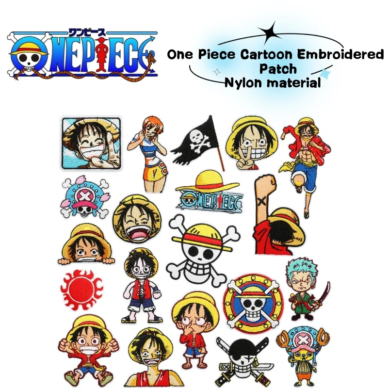One Piece Japanese-style anime creative embroidered patch bag decoration patch embroidered cartoon series embroidered patch
