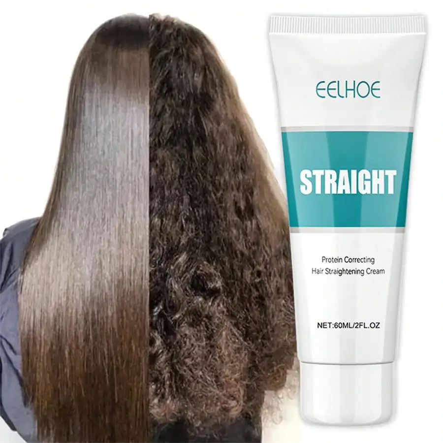 

60 ml protein hair straightening liquid, smooth curly hair, repair damaged curls, and create healthy dry straight hair.
