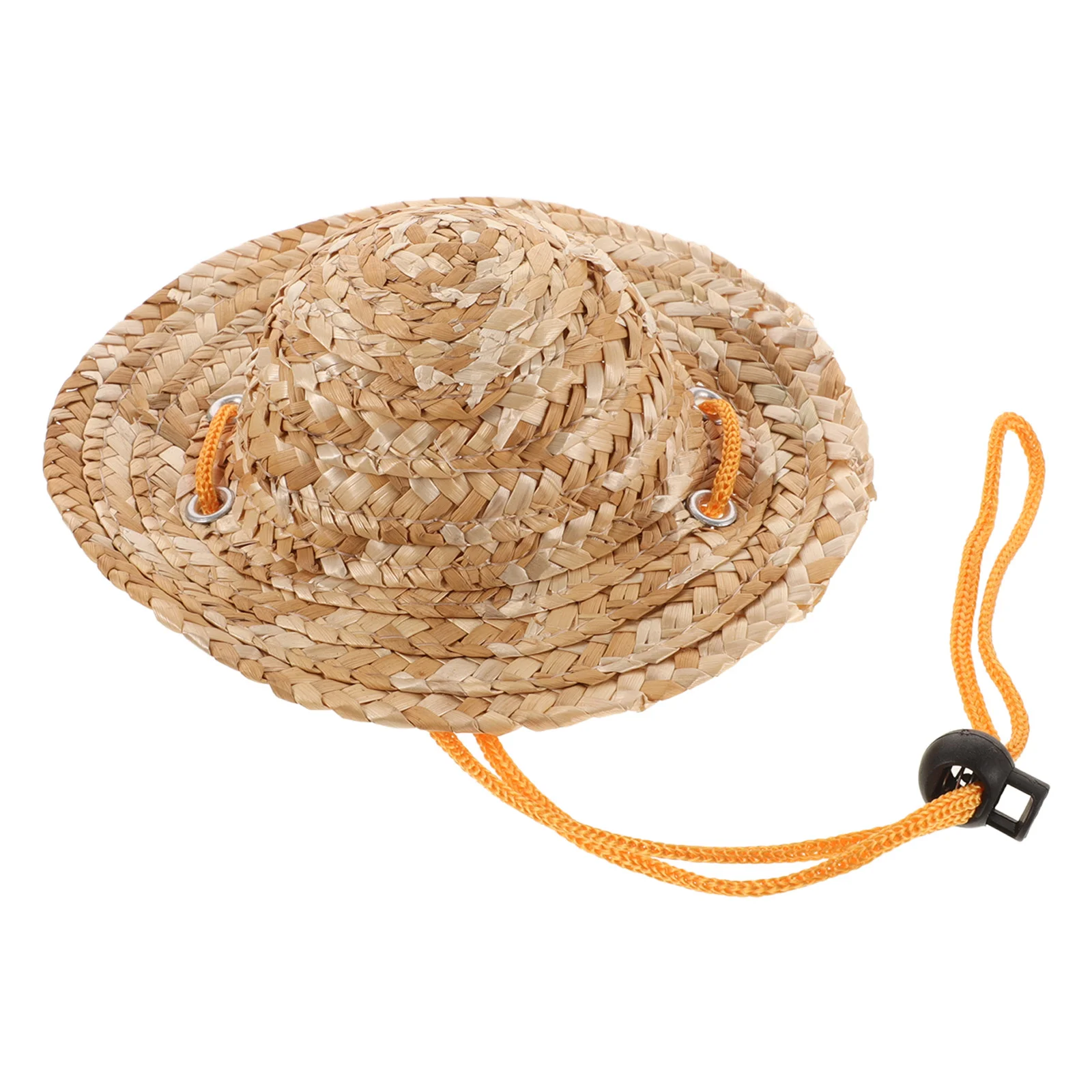 

Pet Sombrero Straw Hat Adjustable Hawaii Garden Sun Bucket for Small Dogs Puppy Cats Size M pet straw hat