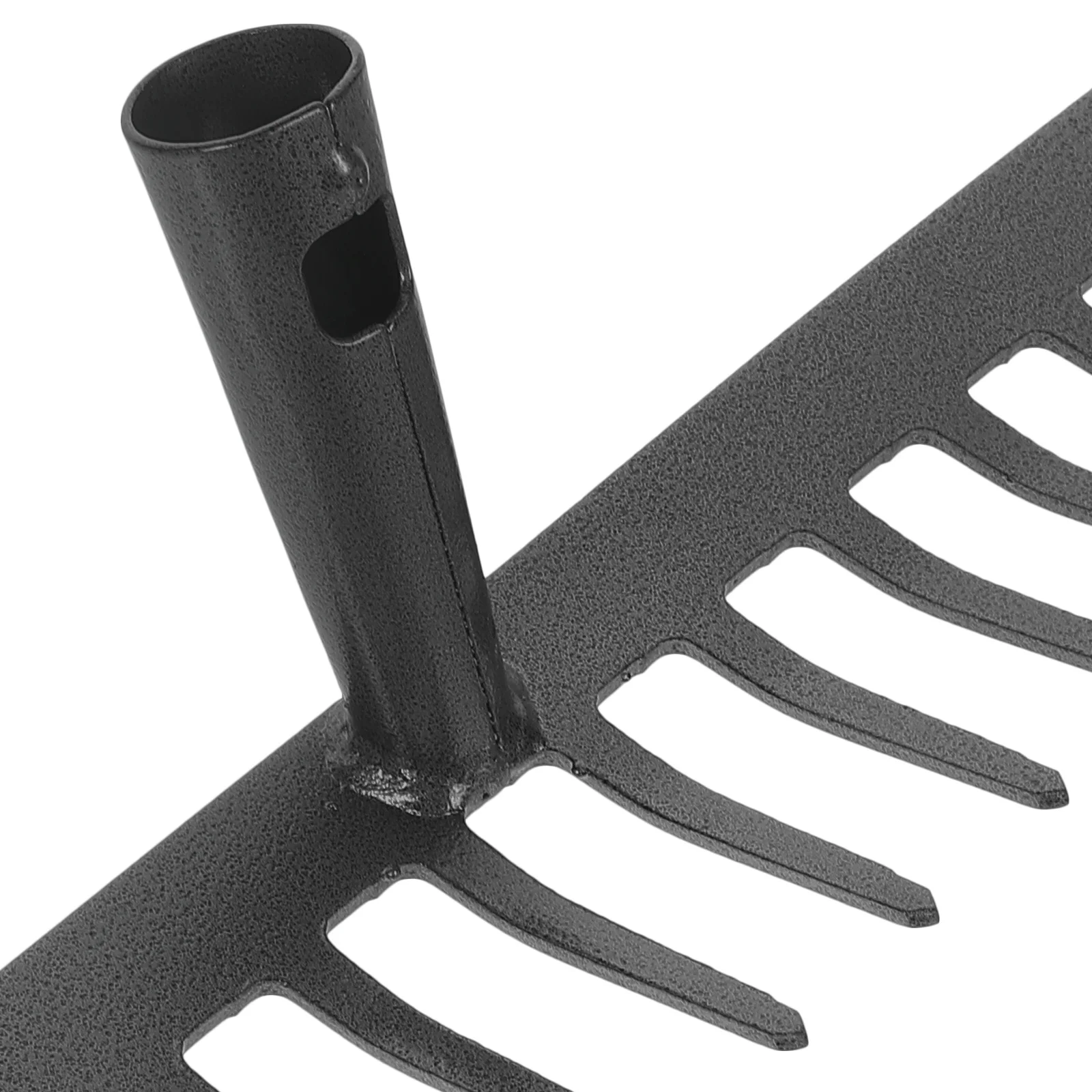 

14-Teeth Garden Rake Metal Head Durable for Yard Leaf Cleaning Practical Gardening DIY Tool Accessories Black Without Handle