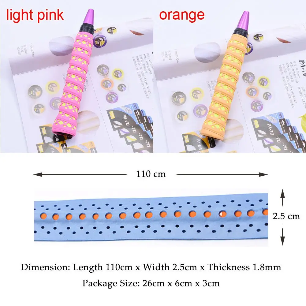 1.1m Honkbalknuppels Kronkelingen Over Fiets Handvat Voor Hengel Grip Tape Badminton Zweetband Anti-slip Band Zweet geabsorbeerd