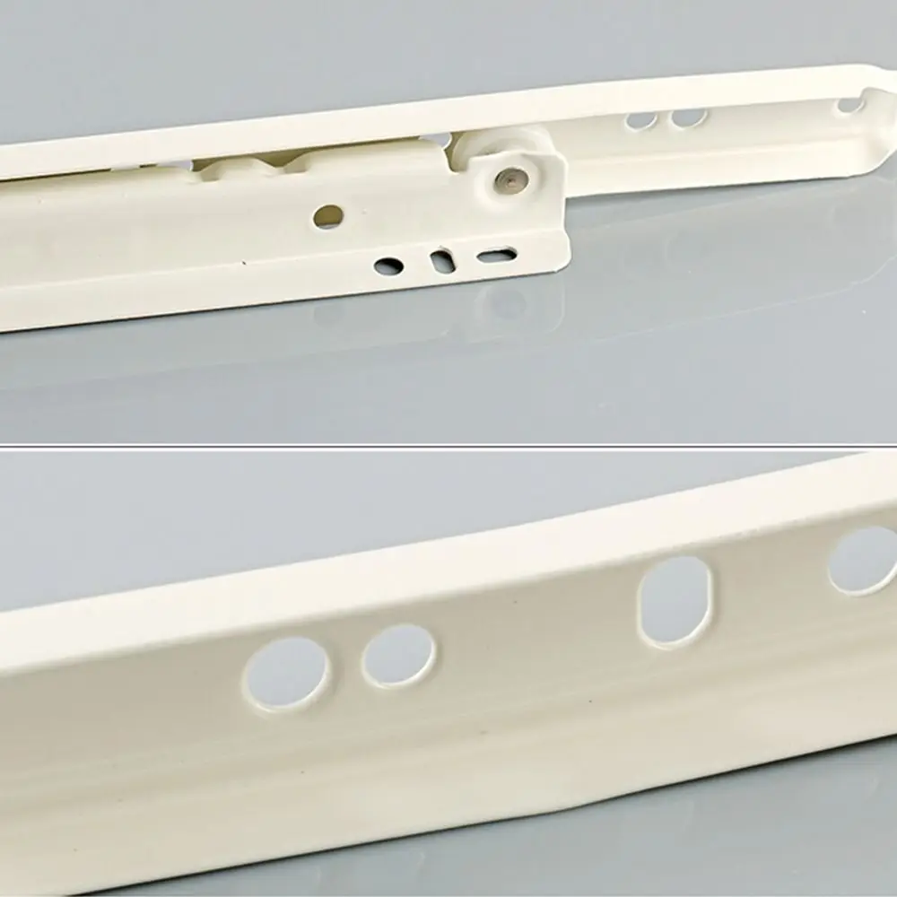 1Pair Mute Pulley Furniture Two Section Two Cabinet Rails Drawer Track Slides Cabinets Keyboard Roller Computer Table Chute