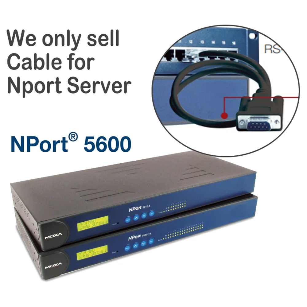 Nport 5610/5650 Serial Cable CBL-RJ45F/M9-150 DB9-RJ45 for Moxa Serial Server/Switch Config/Program/Parameter Setting Cable