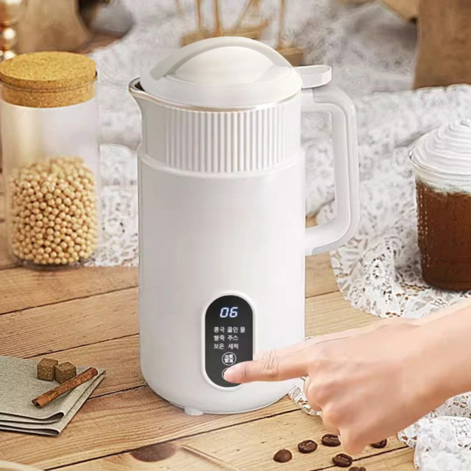 Máquina automática de limpeza e aquecimento de leite de soja com um toque, preservação de calor e baixo ruído doméstico multi-mi