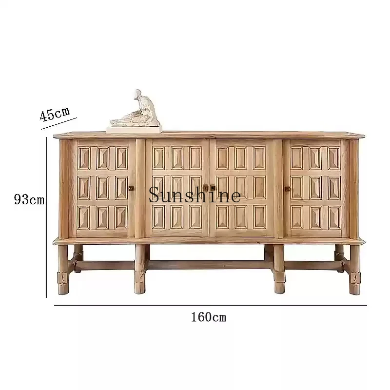 French retro solid wood coffee table household medium and ancient style small low table
