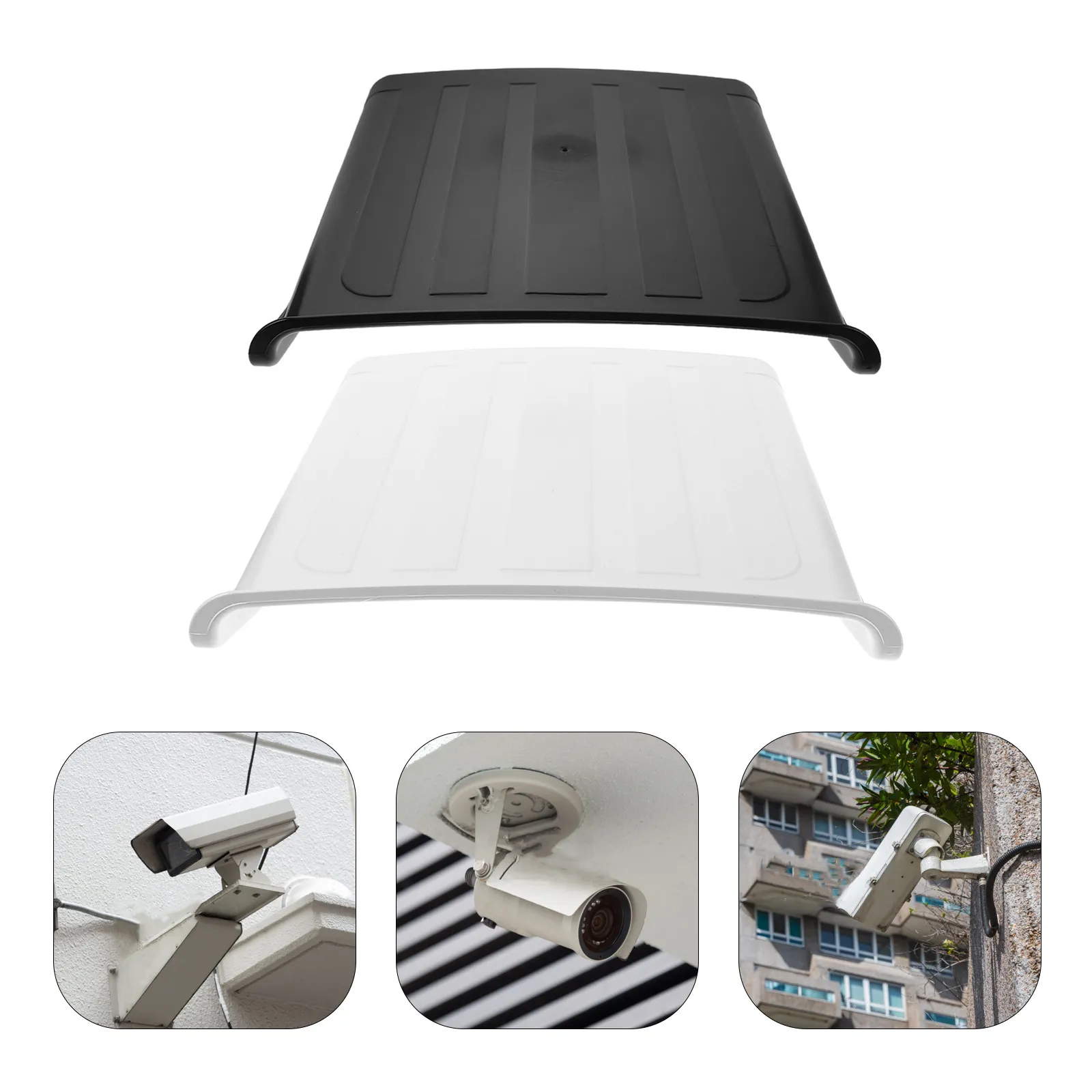 2Pcs Security Camera Protective Cover Outdoor Waterproof Sun Rain Dust Shield Uv Resistant Plastic Cctv Camera Hood Universal