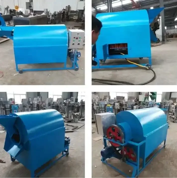 Hot Sale Electric Heating Drying Automatic Cereal Maize Rice Quinoa Grains Rotary Dryer Machine Commercial Nut Roaster