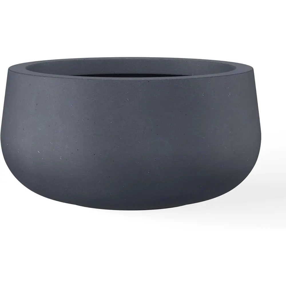 

15.7 Diameter Round Concrete Planter with Drainage, Suitable for Outdoor and Indoor Use, Charcoal Color