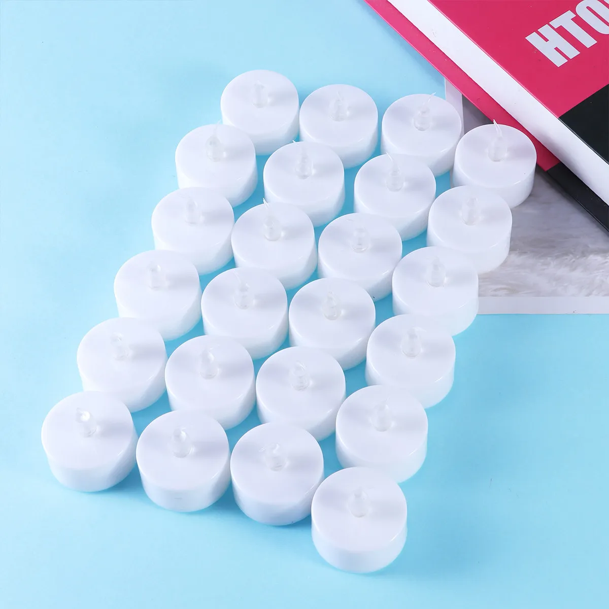 24Pcs LED Lamps Flameless Flickering Simulation Bright Mini Tea Lights Eco Friendly Battery Powered for Party