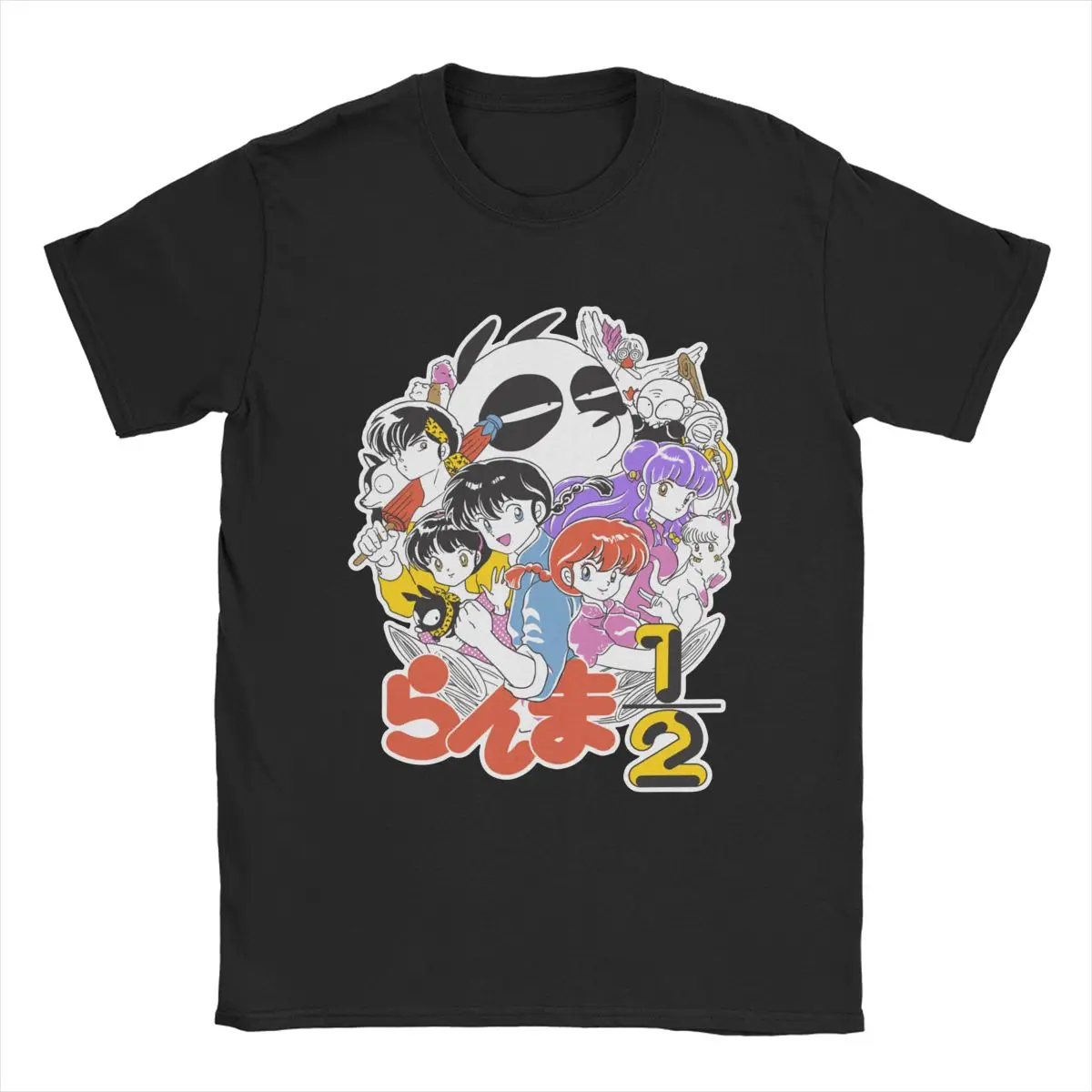 

Ranma 1/2 Anime Changing Warrior T-Shirt Men Vintage Pure Cotton Tee Shirt Round Collar Short Sleeve T Shirt Classic Clothing