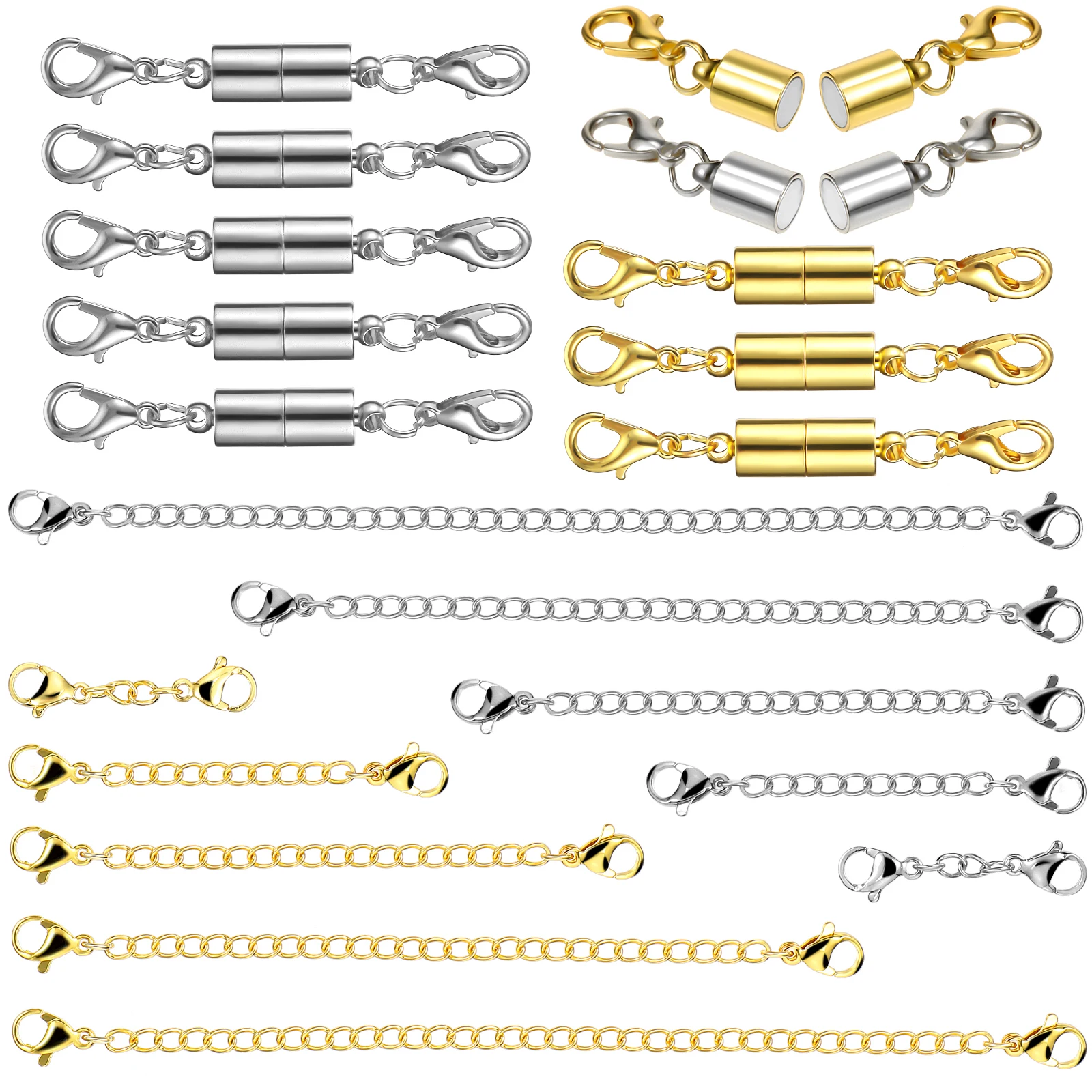 

10 Pcs Chain Extender Magnetic Necklace Clasps Functional Jewelry Making Bracelet Connector DIY Accessories
