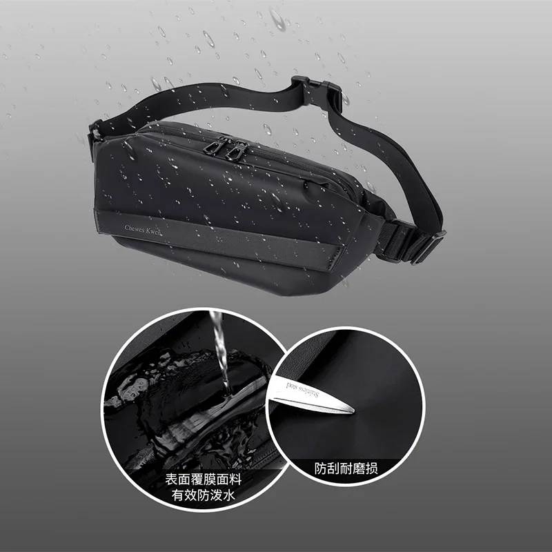 VC Streetwear Trend Men\'s Waist Bag Luxury Brand Designer Fanny Pack Waterproof Functional Waist Bag for Men Quality Chest Bag