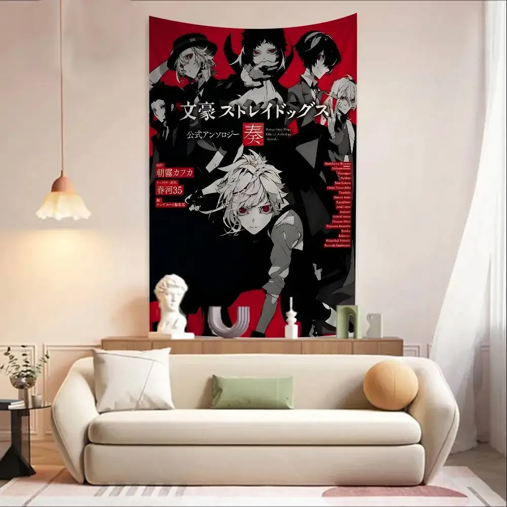Anime Bungo Stray Dogs Cartoon Tapestry Home Decoration Hippie Bohemian Decoration Divination Home Decor