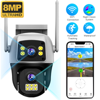 V380 Pro Dual Lens IP Camera Outdoor 4K 8MP WiFi Home Surveillance Auto Tracking Audio Video Security Protection CCTV Cameras