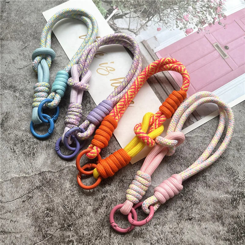 

Ремешок для телефона на запястье контрастного цвета, ремешок для ключей, аксессуары «сделай сам», сотовый кулон, анти-потерянный брелок, ремешок, подвесные украшения