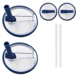 2 PCS 40 oz Replaceble Tumbler Flip Straw Lid for Stanley Quencher, Straw Lid Replacement Fit for HydroJug Traveler